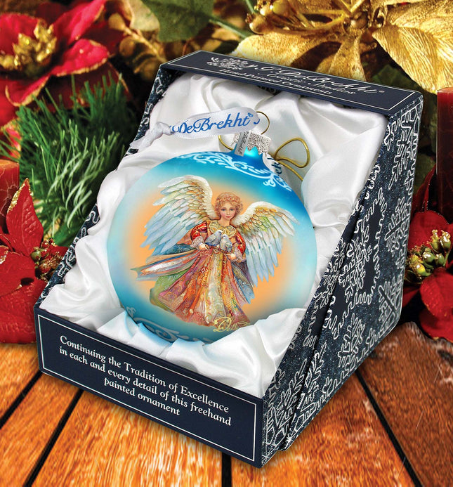 Angel Ball Glass Ornament by G. Debrekht - Nativity Holiday Decor - 73385-0