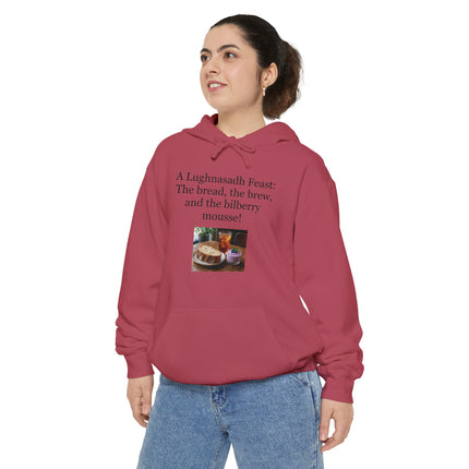 Lughnasadh Feast Hoodie — “A Lughnasadh Feast: The bread, the brew, and the bilberry mousse!”
