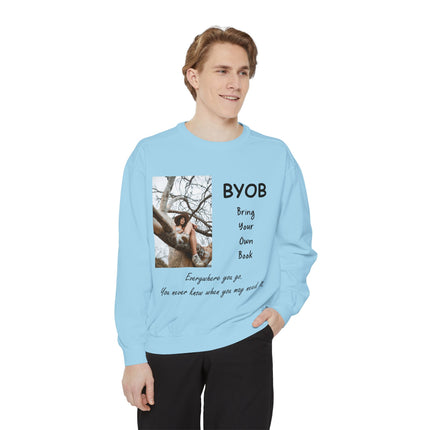 BYOB Sweatshirt – “Bring Your Own Book” – Unisex Literary Fashion