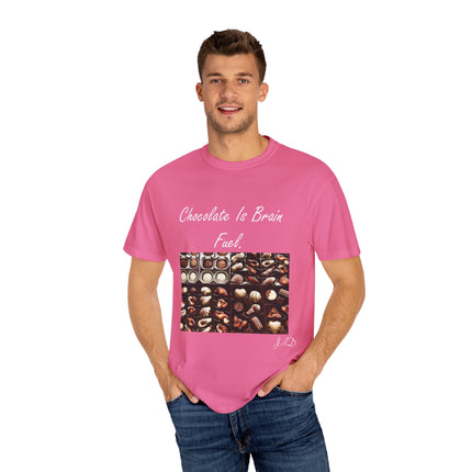Chocolate Is Brain Fuel Tee – Unisex Garment-Dyed T-Shirt