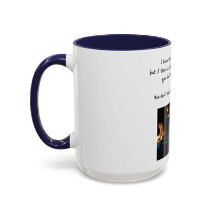 Book Lover Coffee Mug — "You Don’t Have to Burn Down the Library" Accent Mug