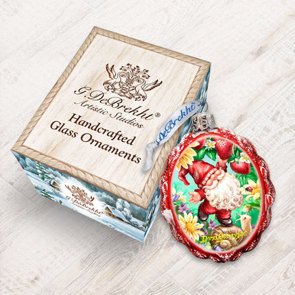 Sweet Summer Gnome Dwarf Mercury Glass Ornament by D. Gelsinger - Christmas Decor - 778106-DG-2