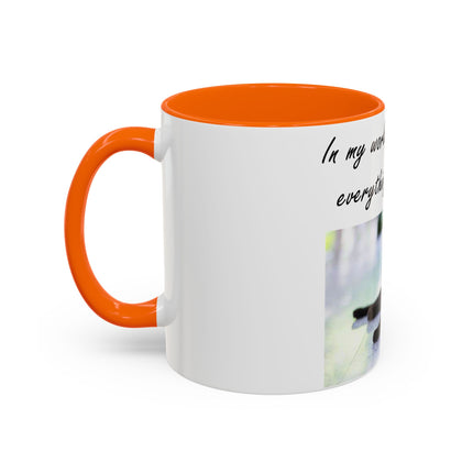 Cat Lover’s Accent Mug – “A Cat Makes Everything Better” – 11oz