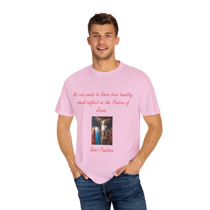 Unisex T-Shirt – “Reflect on the Passion of Jesus” Quote