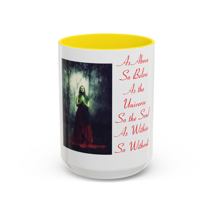 Mystical Accent Mug – “As Above So Below” Wiccan Design, 15oz