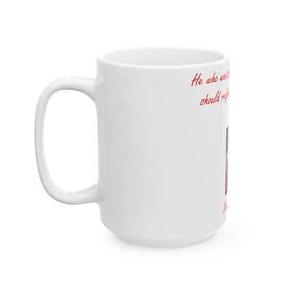 Saint Faustina Quote Mug – Reflect on Jesus – 15oz Ceramic