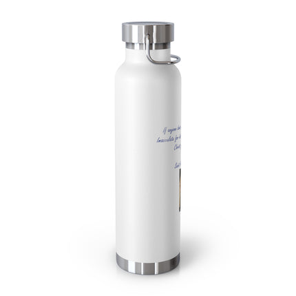 Saint Kolbe Quote Bottle – 22oz Copper Flask for Faith & Courage