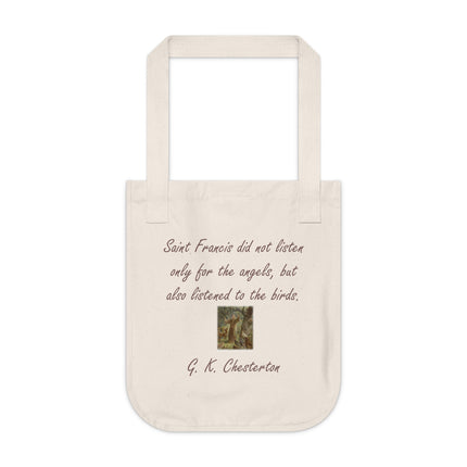 Organic Tote Bag – Tribute to Saint Francis of Assisi
