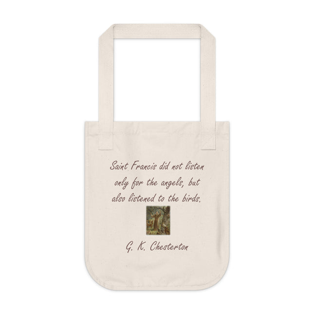 Organic Tote Bag – Tribute to Saint Francis of Assisi