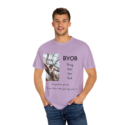 BYOB T-Shirt – “Bring Your Own Book” – Unisex Literary Design