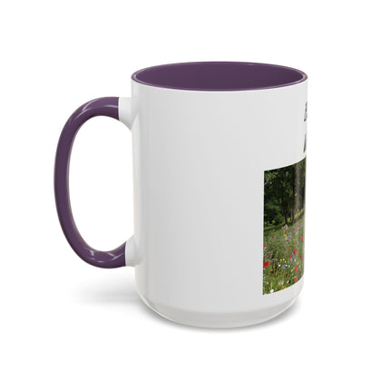 Bloom Wildly Floral Accent Coffee Mug — Inspirational Garden Photo 11/15oz