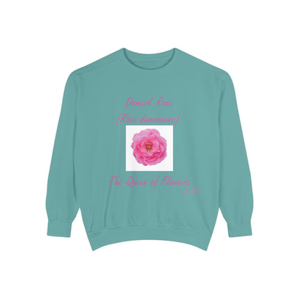 Unisex Floral Sweatshirt - Damask Rose Design - The Queen of Flowers