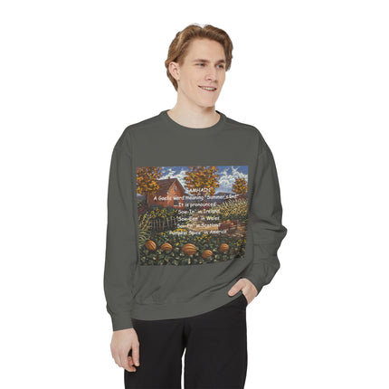 Samhain Sweatshirt – Cozy Unisex Pullover with Pumpkin Spice Wit
