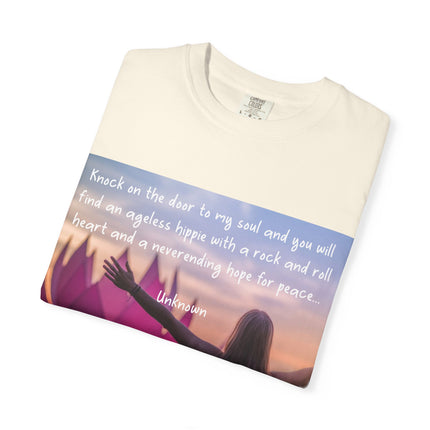 Inspirational Unisex Garment-Dyed T-shirt for Peace Lovers