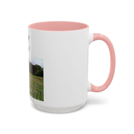 Bloom Wildly Floral Accent Coffee Mug — Inspirational Garden Photo 11/15oz