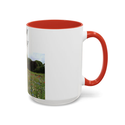 Bloom Wildly Accent Mug – 15oz Ceramic with Floral Design