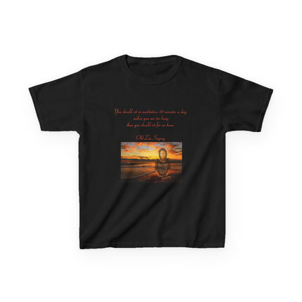 Zen Quote Kids Tee – Heavy Cotton Shirt for Calm & Curiosity