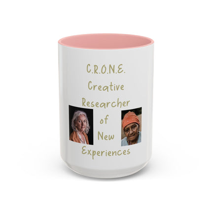 CRONE Coffee Mug – "Creative Researcher of New Experiences" Accent Ceramic Mug (11/15 oz)