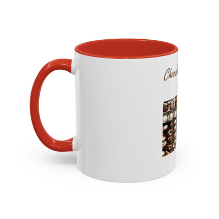 Chocolate Is Brain Fuel Coffee Mug — Chocolate Lovers Accent Mug (11/15oz)