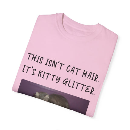 Kitty Glitter T-Shirt – Unisex Cat Lover Tee with Playful Quote