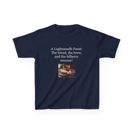 Lughnasadh  Kids Tee — “A Lughnasadh Feast: The bread, the brew, and the bilberry mousse!”