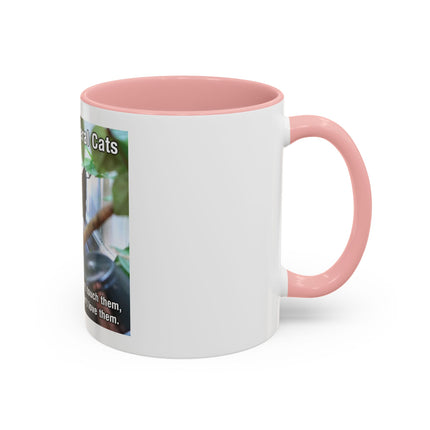 Be Kind to Feral Cats Accent Coffee Mug — Animal Rescue Cat Lover Gift (11/15oz)
