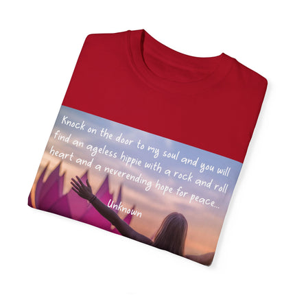 Inspirational Unisex Garment-Dyed T-shirt for Peace Lovers