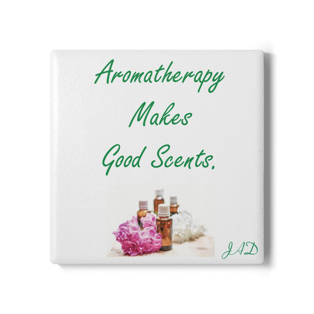Aromatherapy Ceramic Coaster - Good Scents Decorative Coaster