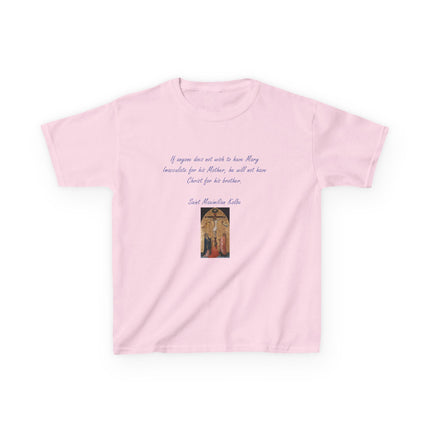 Saint Kolbe Kids Tee – Heavy Cotton Shirt for Faith & Family