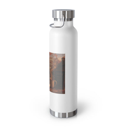 22oz Copper Vacuum Bottle — Autumn Leaves Cider Design