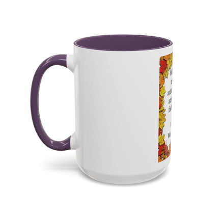 Autumn Leaves Quote Mug — William Wordsworth Fall Coffee Cup (11/15oz)