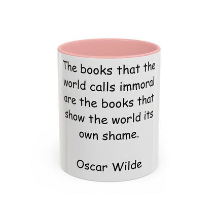 Oscar Wilde Accent Mug – “Books & Shame” – 11oz Ceramic Inspiration