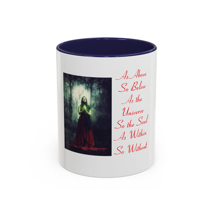 Witchy Forest Coffee Mug — 'As Above So Below' Spiritual Pagan Tea Cup (11/15oz)