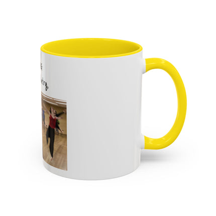 Dancing Is Silent Poetry Accent Coffee Mug — Inspirational Dance Quote Mug