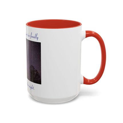 Starry Night Inspirational Coffee Mug – 15oz Accent Cup with Poetic Quote