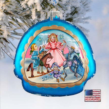 Nutcracker Rainbow Glass Ornament by G. DeBrekht - Christmas Decor - 756-006-1