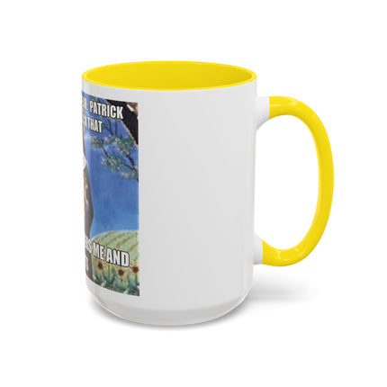 Saint with Cats Coffee Mug – "No One Remembers Me and My Cats" Accent Mug
