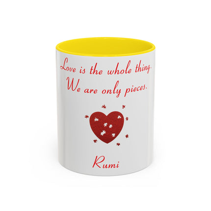 Rumi Love Quote Mug – 11oz Accent Cup for Coffee & Connection