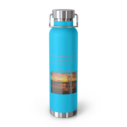Inspirational Quote Bottle – 22oz Copper Flask for Mindful Living