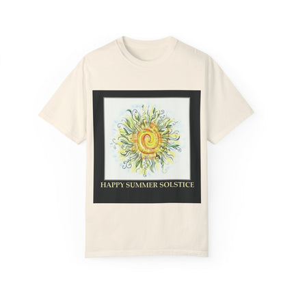 Summer Solstice Tee – Unisex Garment-Dyed Shirt with Sun Design