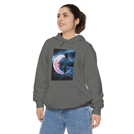 Crescent Moon Black Cats Hoodie — Rose Offering Cat Moon Graphic