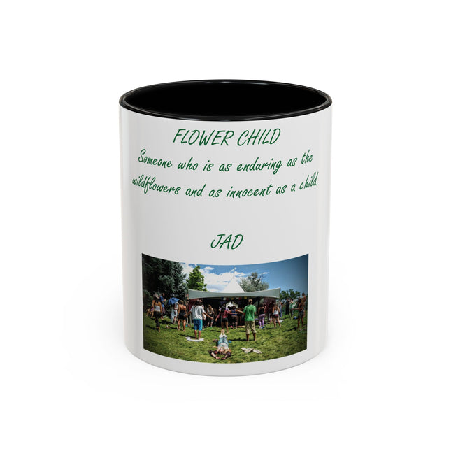 Flower Child Accent Coffee Mug - 11 oz Inspirational Gift