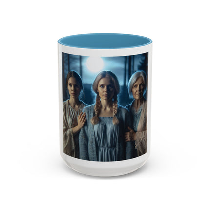 Mystic Sisters Coffee Mug — Moonlit Forest Portrait (11oz, 15oz)