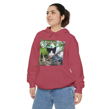 Hoodie — "Be Kind to Feral Cats" Rescue Cat Graphic Hoodie