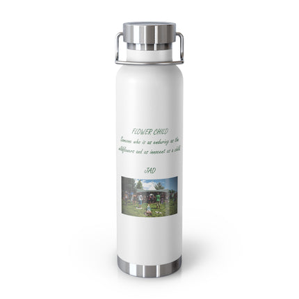 “Flower Child” Copper Bottle – 22oz Vacuum Insulated | Eco-Friendly