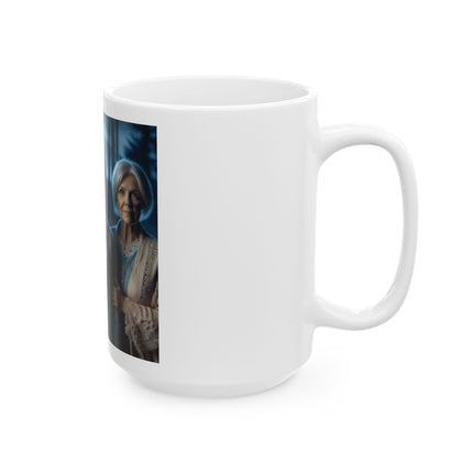 Vintage Gothic Sisters Ceramic Mug — Moonlit Victorian Portrait Coffee Cup (11oz/15oz)