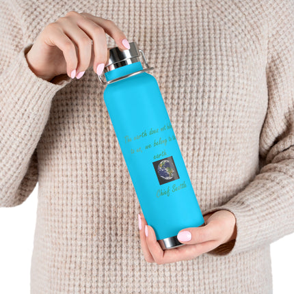 Eco-Friendly Copper Vacuum Insulated Bottle - 22oz with Earth Quote by Chief Seattle