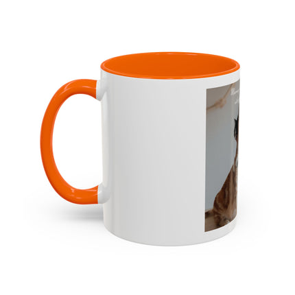 Cat Hug Coffee Mug – "Marriage is an Endless Sleepover" Accent Mug