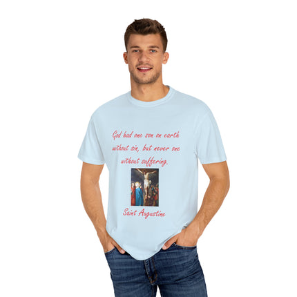 Saint Augustine Quote Tee – Unisex Garment-Dyed Shirt of Faith