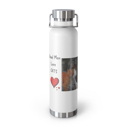 22oz Copper Thermos – Cat Dad Quote – Travel Bottle